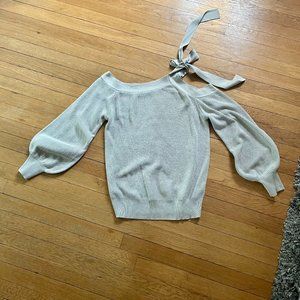 New York & Company M Sweater Top Bow Sleeve Women